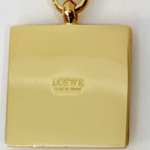 Loewe Key Ring Key Chain Fob Metal Leather - Picture 5 of 6